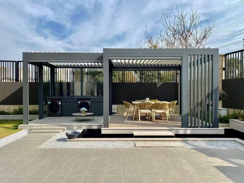 Aluminiowa pergola ogrodowa Kotoba, WarmEscape